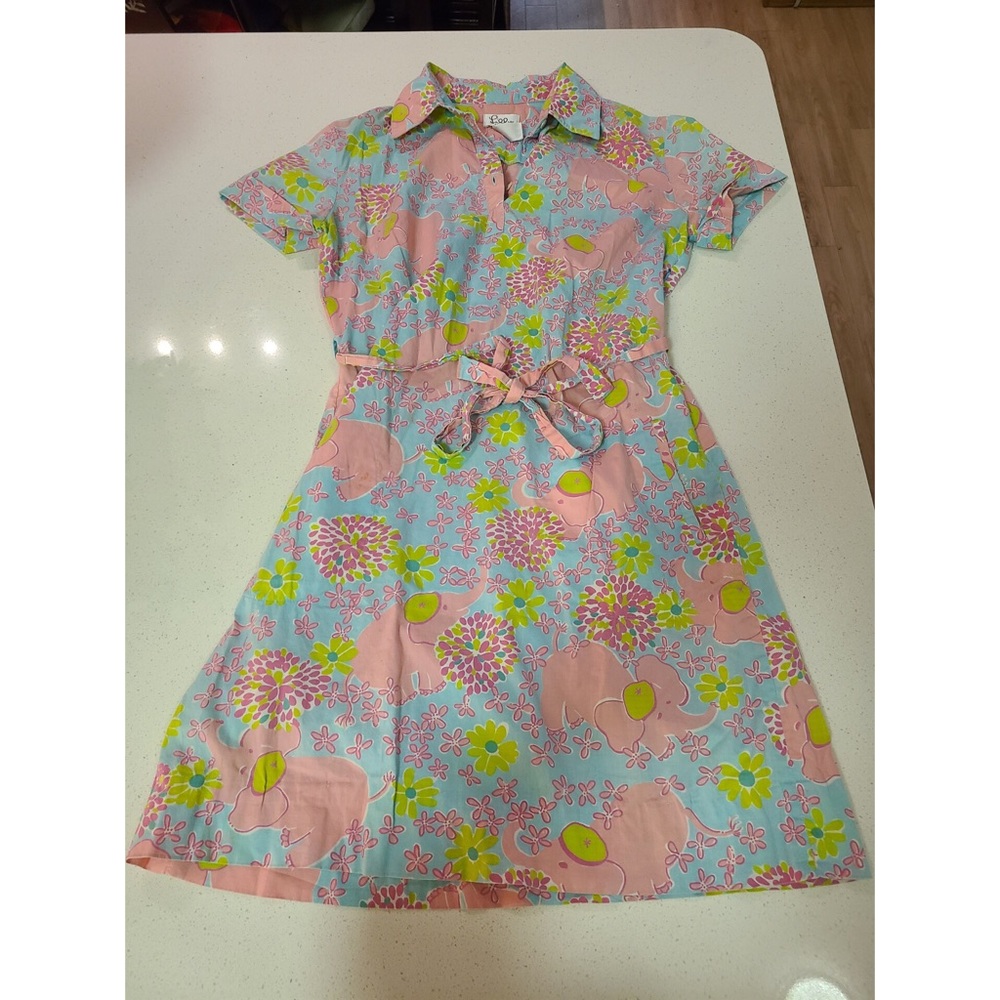 Vintage Lily Pulitzer Elefrance Print Dress